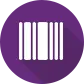 Purple bar code icon