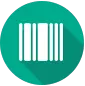 Green bar code icon